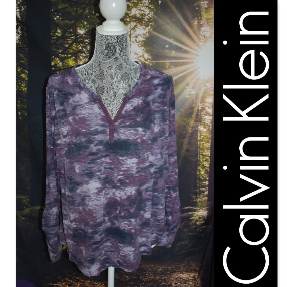 CK Purple Long Sleeve Top